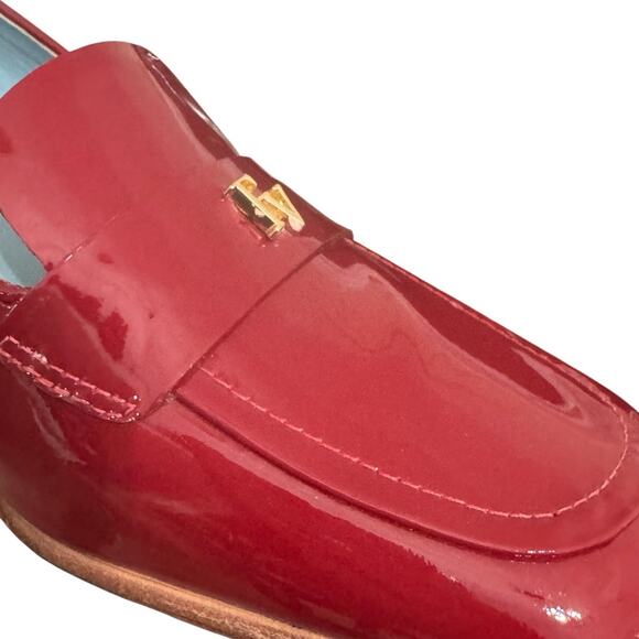 New! Frances Valentine Patent Leather Twiggy Red Block Heel Loafers - Size 11 - Picture 14 of 14
